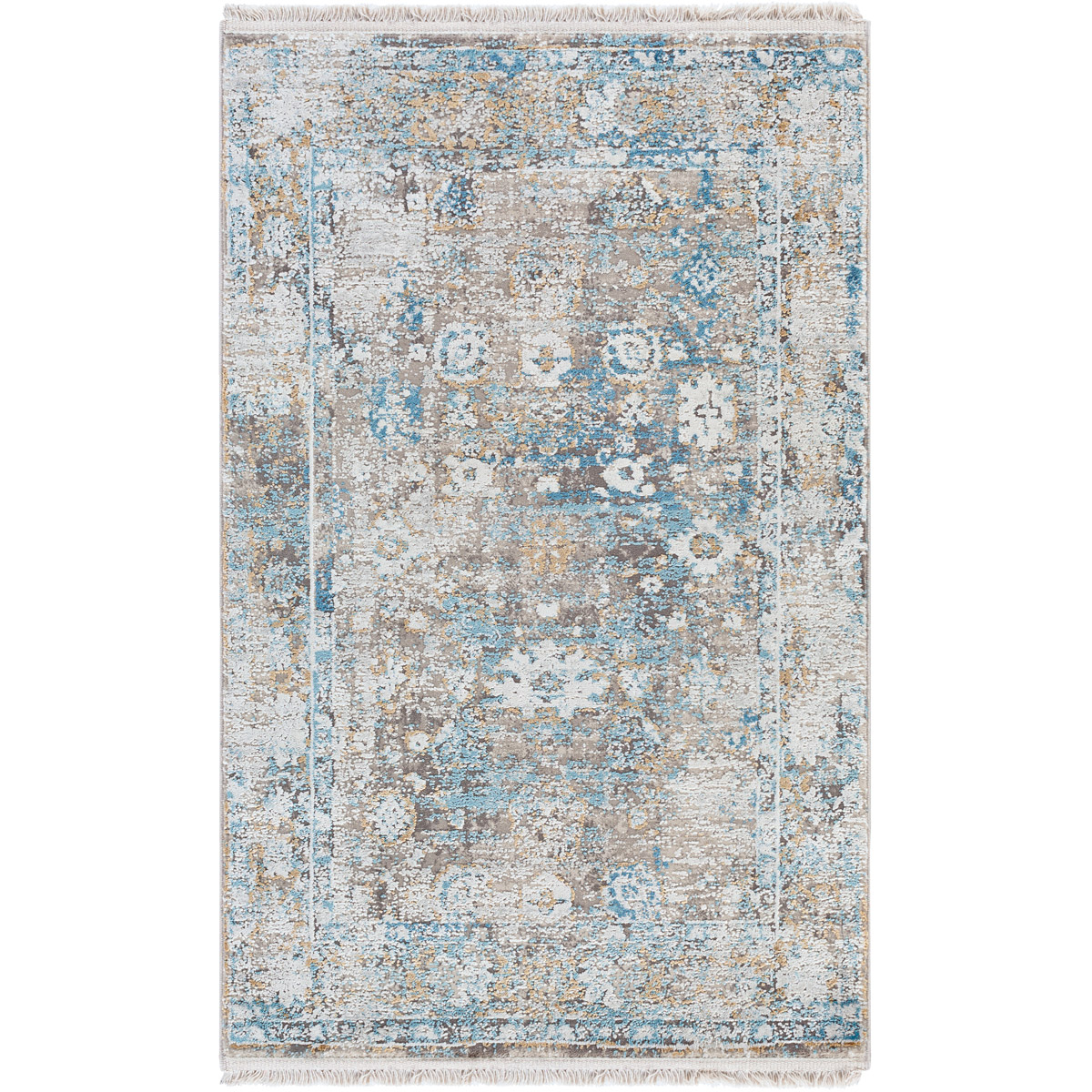 41ELIZABETH 57427-SB Comfort 36 X 24 inch Sky Blue Rug, Rectangle