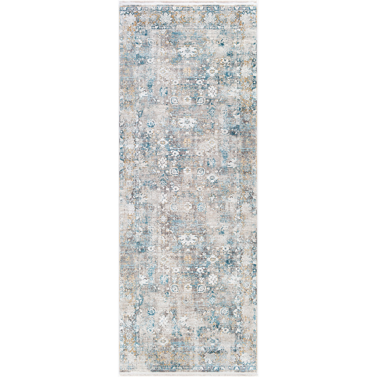 Surya SOR2307-38 Solar 96 X 36 inch Sky Blue Rug in 3 x 8, Runner