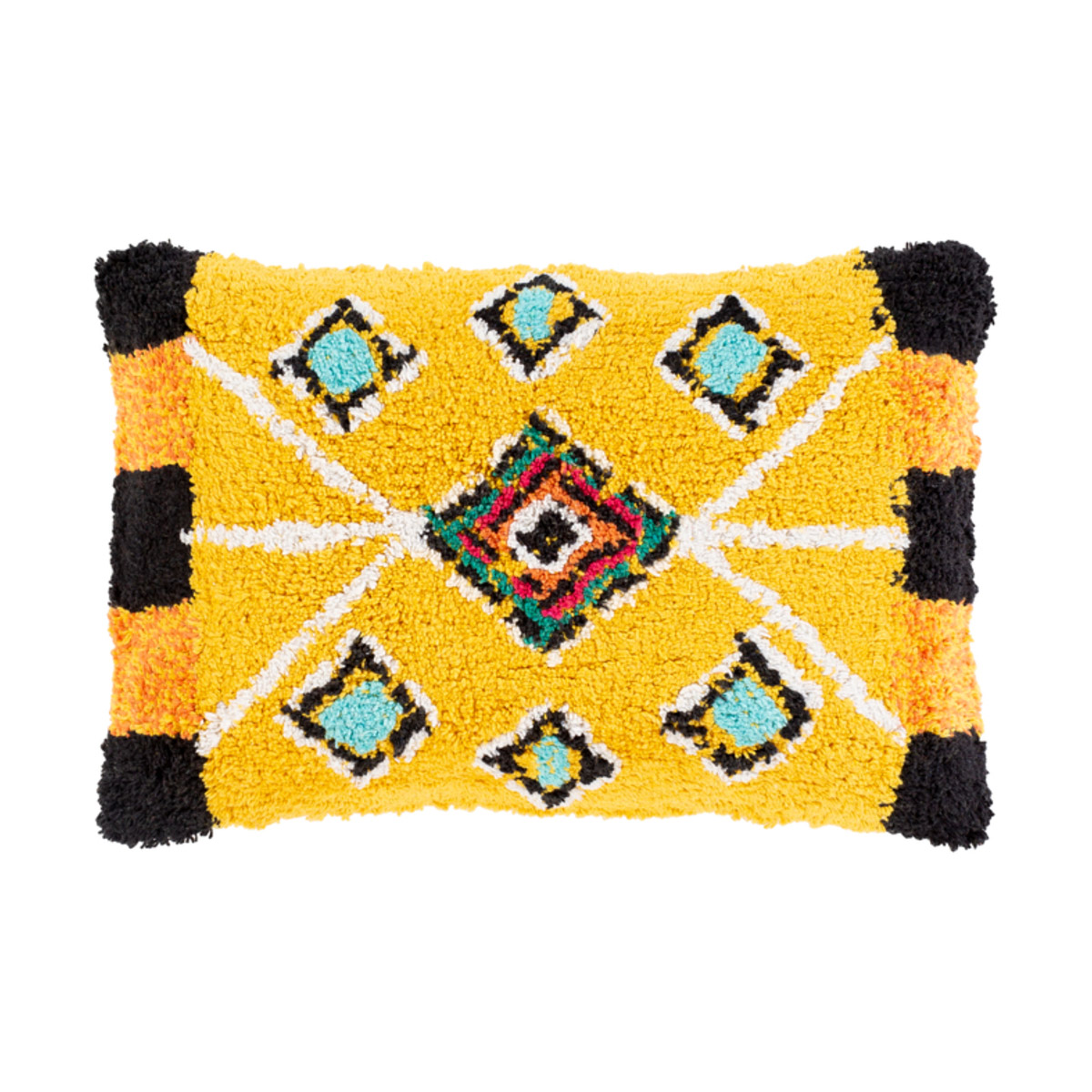 Surya STT003-1320D Settat 20 X 13 inch Bright Yellow/Bright Pink/Bright Orange/Black/Aqua Pillow Kit, Lumbar