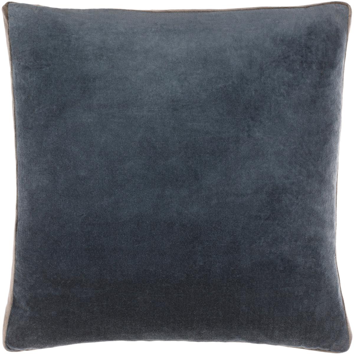 Surya SUL0012222P Sully 22 X 22 inch Steel GreyInkSlate BlueSilver Accent Pillow