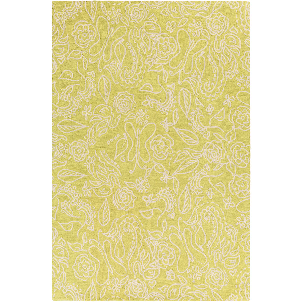 Surya TCT6007-7696 Tic Tac Toe 114 X 90 inch Green and Neutral Area Rug, Wool