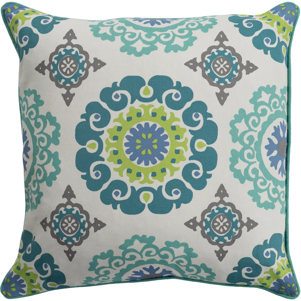 Surya TEC012-2020P Technicolor 20 X 20 inch Teal Pillow Kit, Square