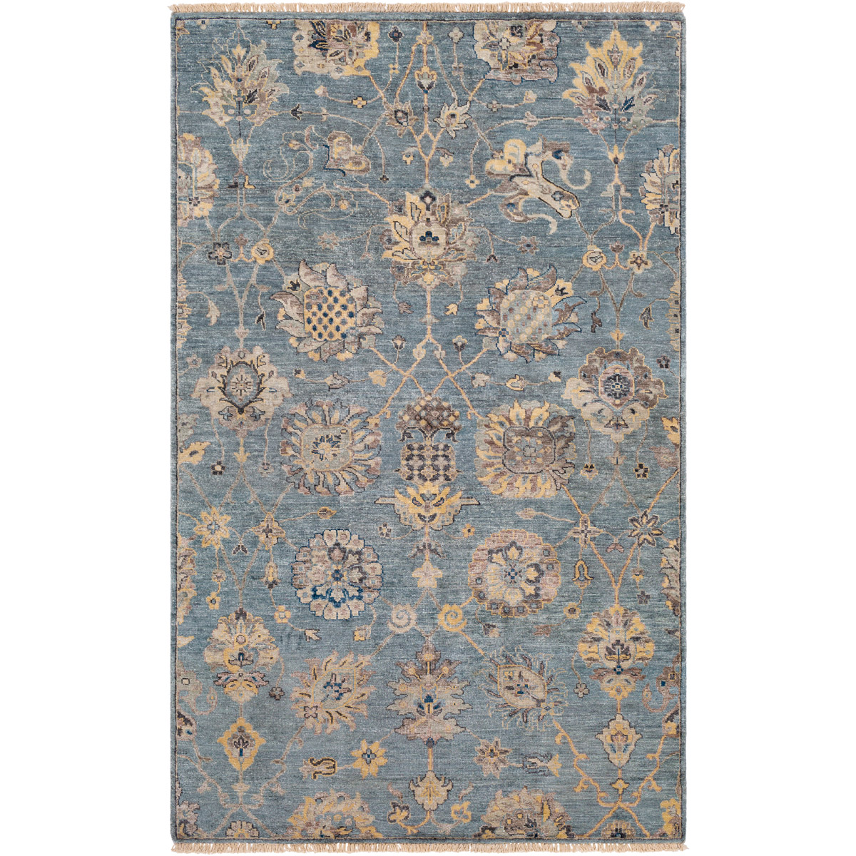 41ELIZABETH 57758-A Farrar 156 X 108 inch Aqua Rug, Rectangle