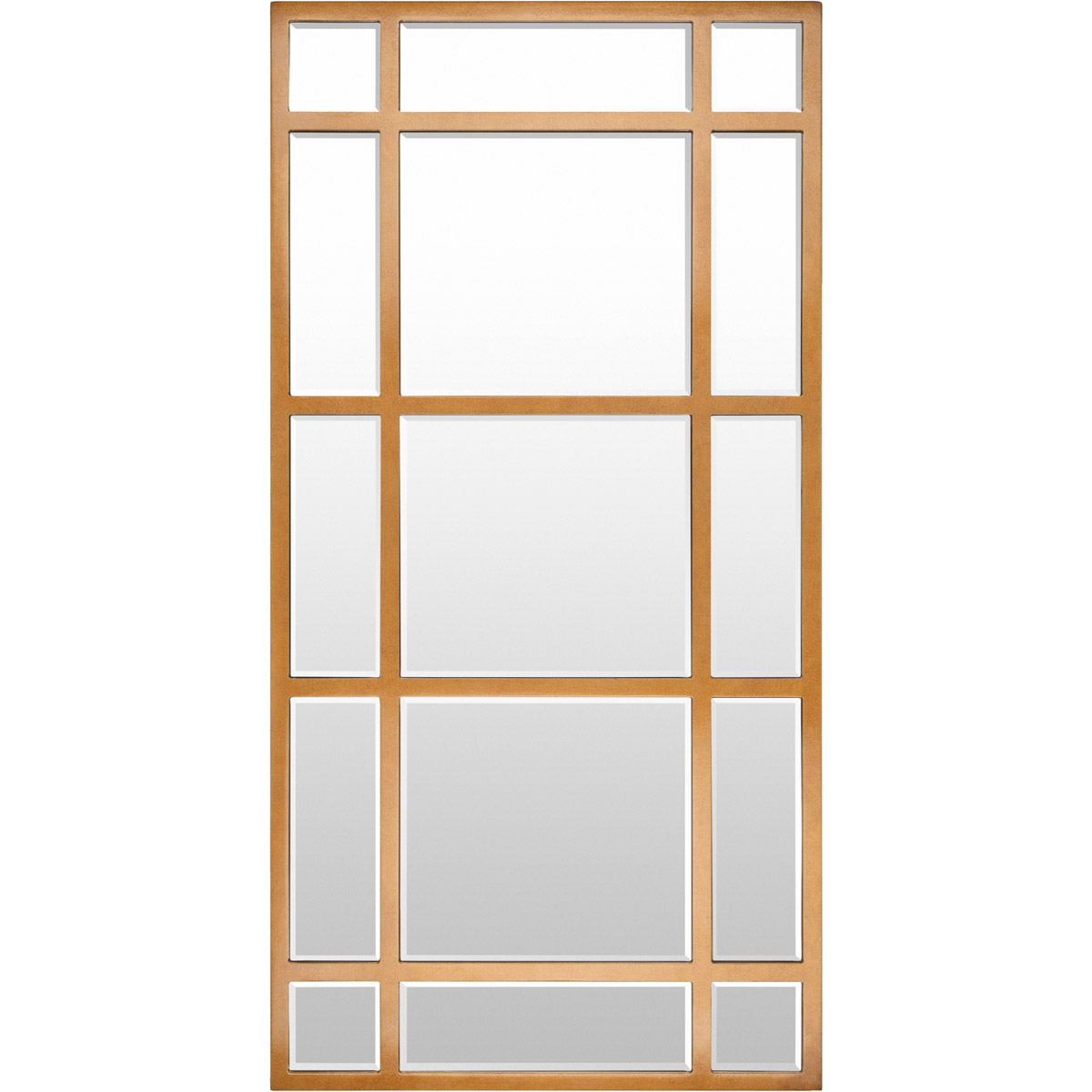 Surya TIE001-2447 Turnstile 47.2 X 23.6 inch Light Grey Mirror, Rectangle