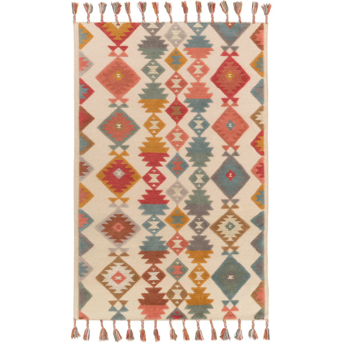 Surya TLL3002-913 Tallo 156 X 108 inch Pink and Red Area Rug, Wool and Cotton