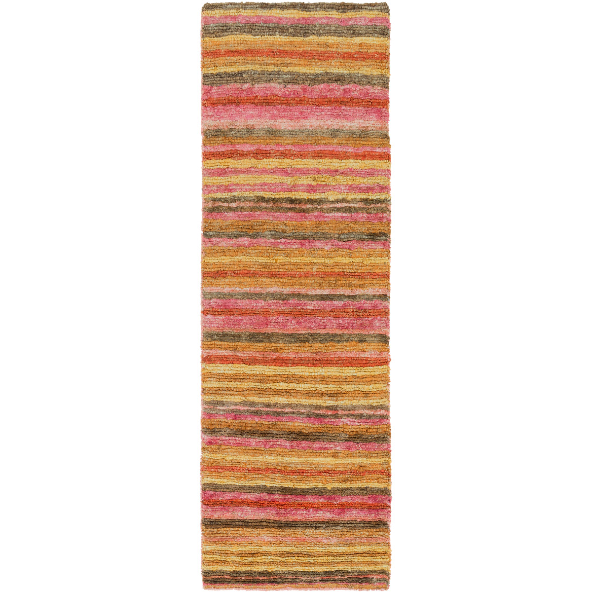 Surya TND115823 Trinidad 36 X 24 inch Bright Pink Saffron Burnt Orange Rug