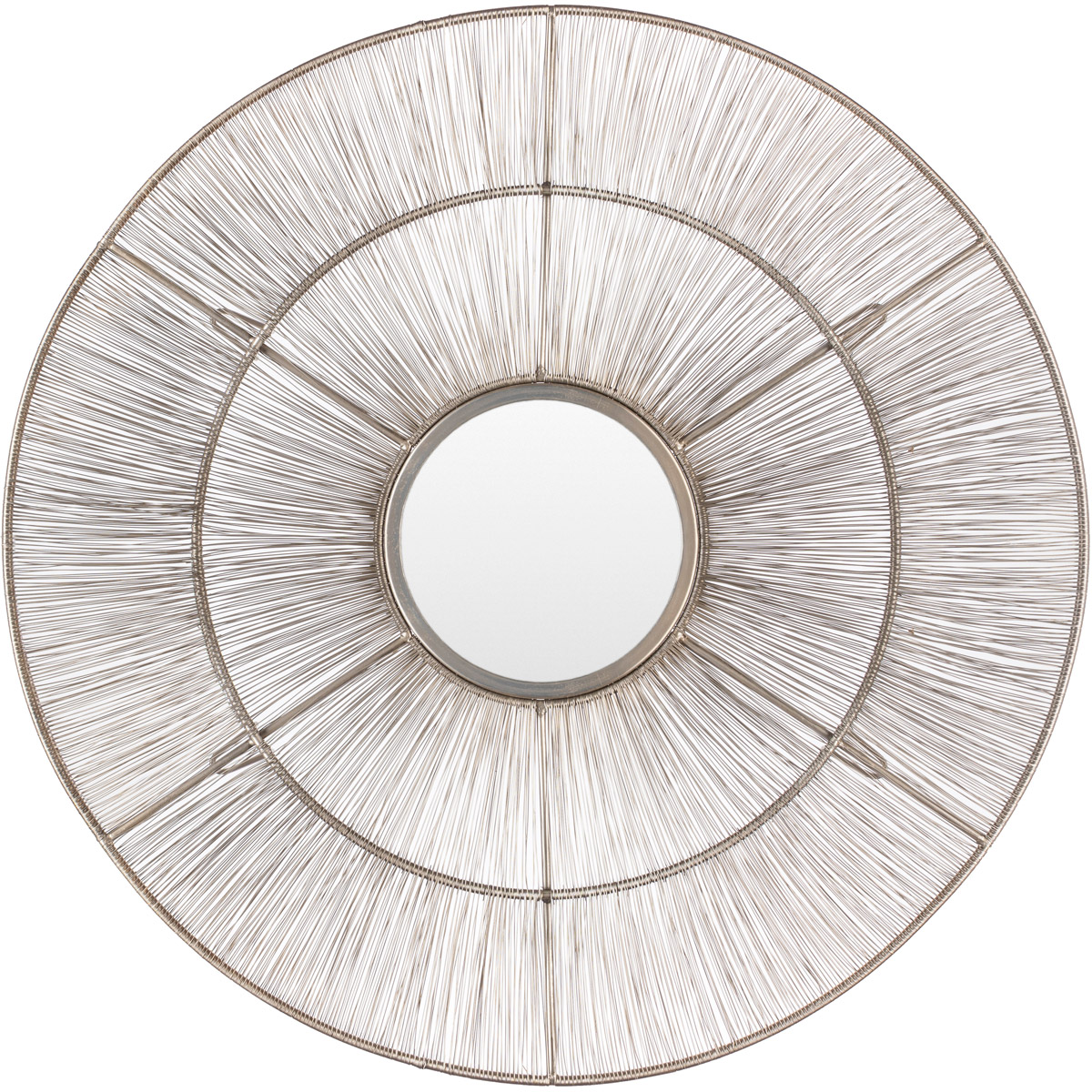 Surya TOO0013636 Topola 36 X 36 inch Light Grey Mirror Round