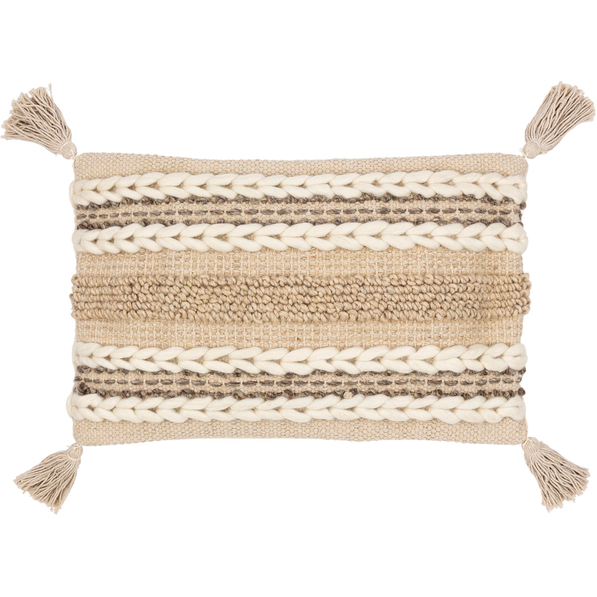 Surya TOV001-1422P Tov 22 inch Ivory Pillow Kit in 14 x 22, Lumbar
