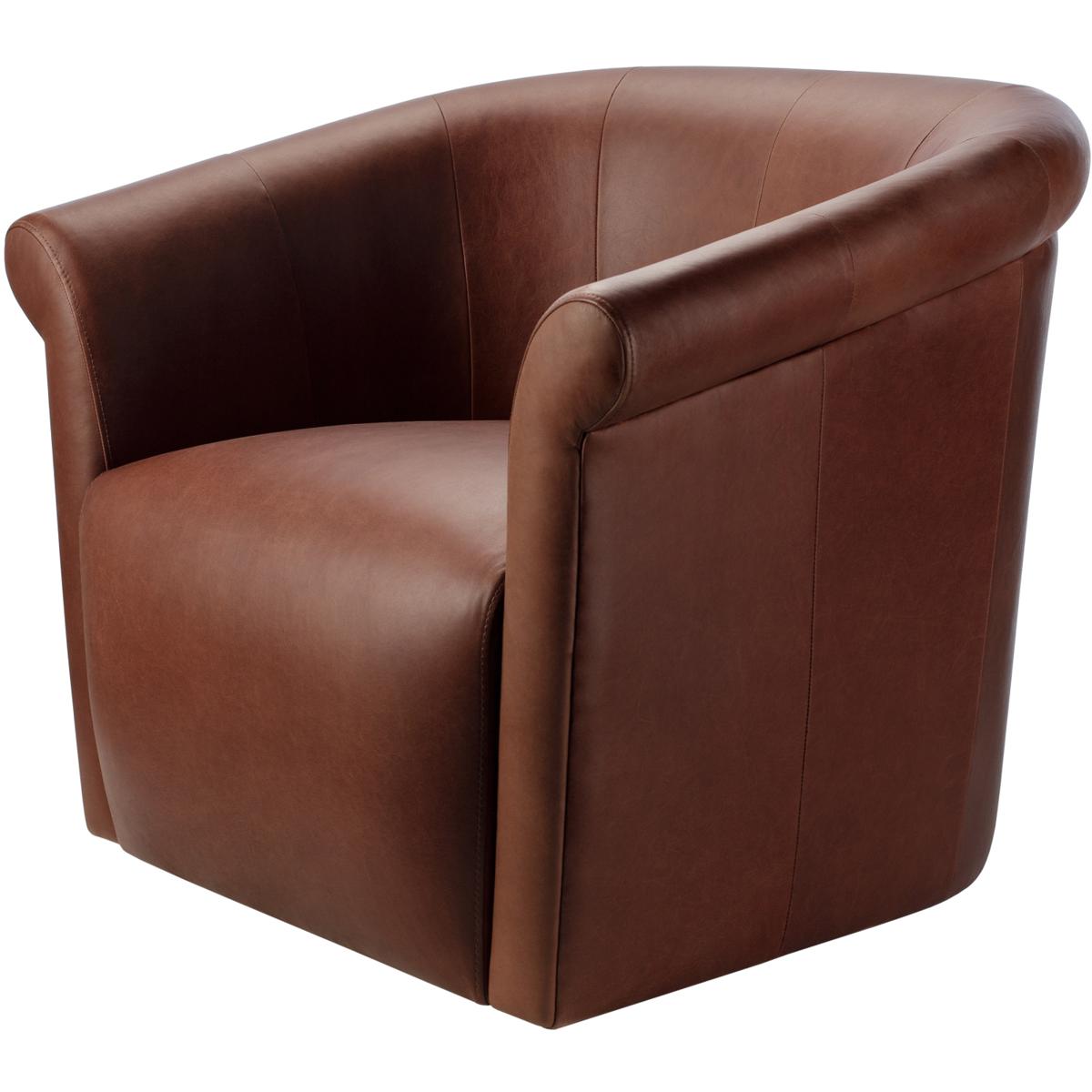 Surya TRE002 Trumpet Upholstery Rust Base Metallic  Silver Swivel Chair