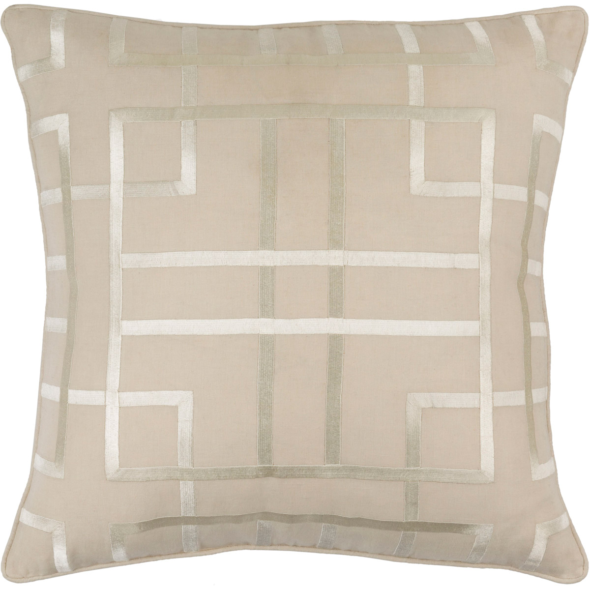Surya TTE004-1818P Tate 18 X 18 inch Beige Throw Pillow