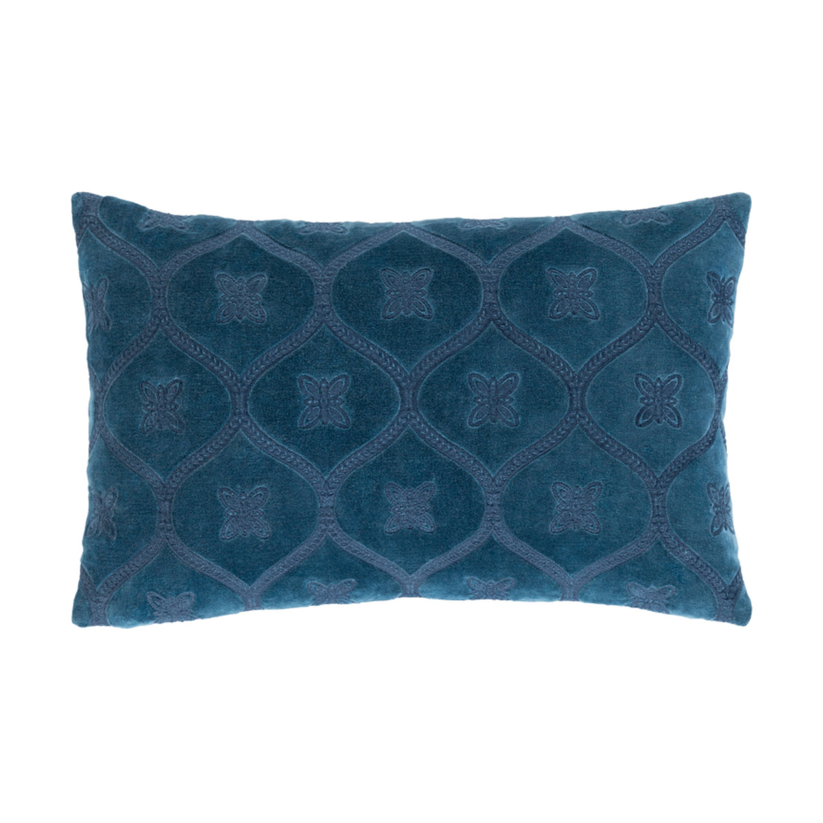 Surya TUE003-1320P Toulouse 20 X 13 inch Dark Blue/Denim Pillow Kit, Lumbar