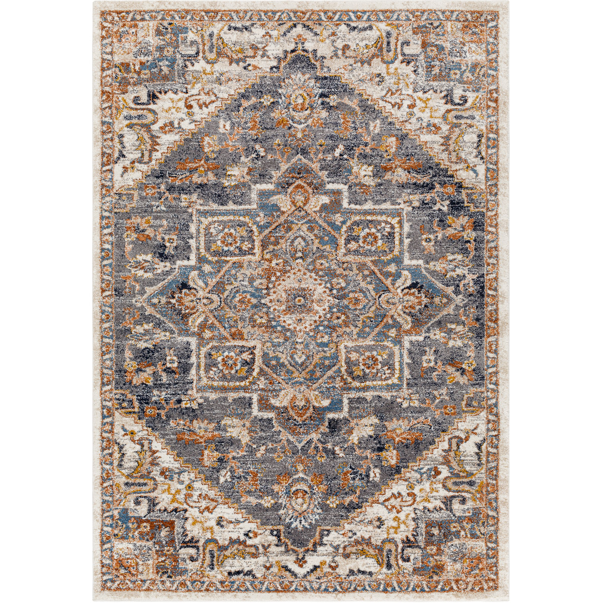 Surya TUS2334-23 Tuscany 36 X 24 inch Medium Grey Rug, Rectangle