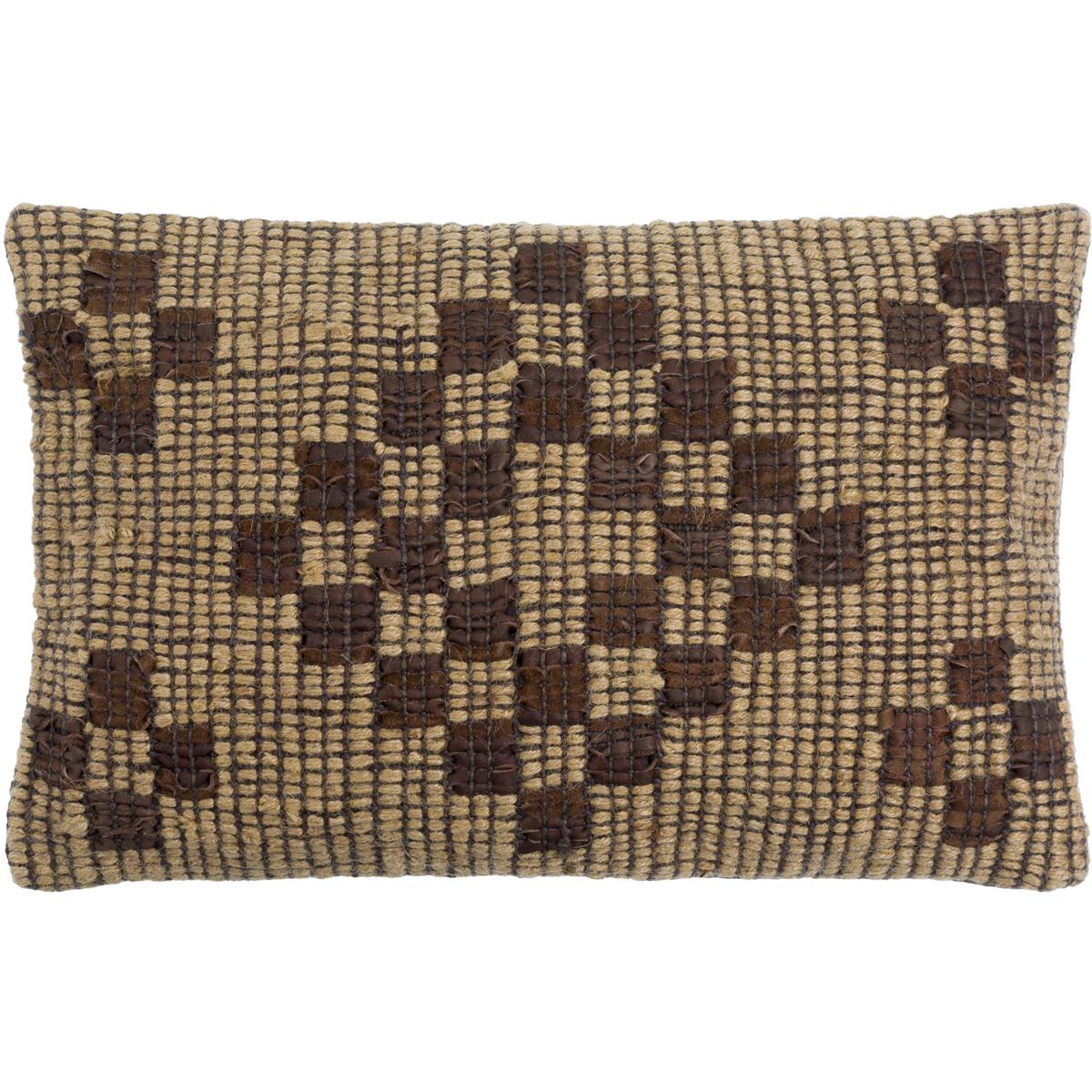 Surya TWR004-1320P Twareg 20 X 13 inch Taupe/Camel/Dark Grey/Nickel/Khaki/Clay Lumbar Pillow
