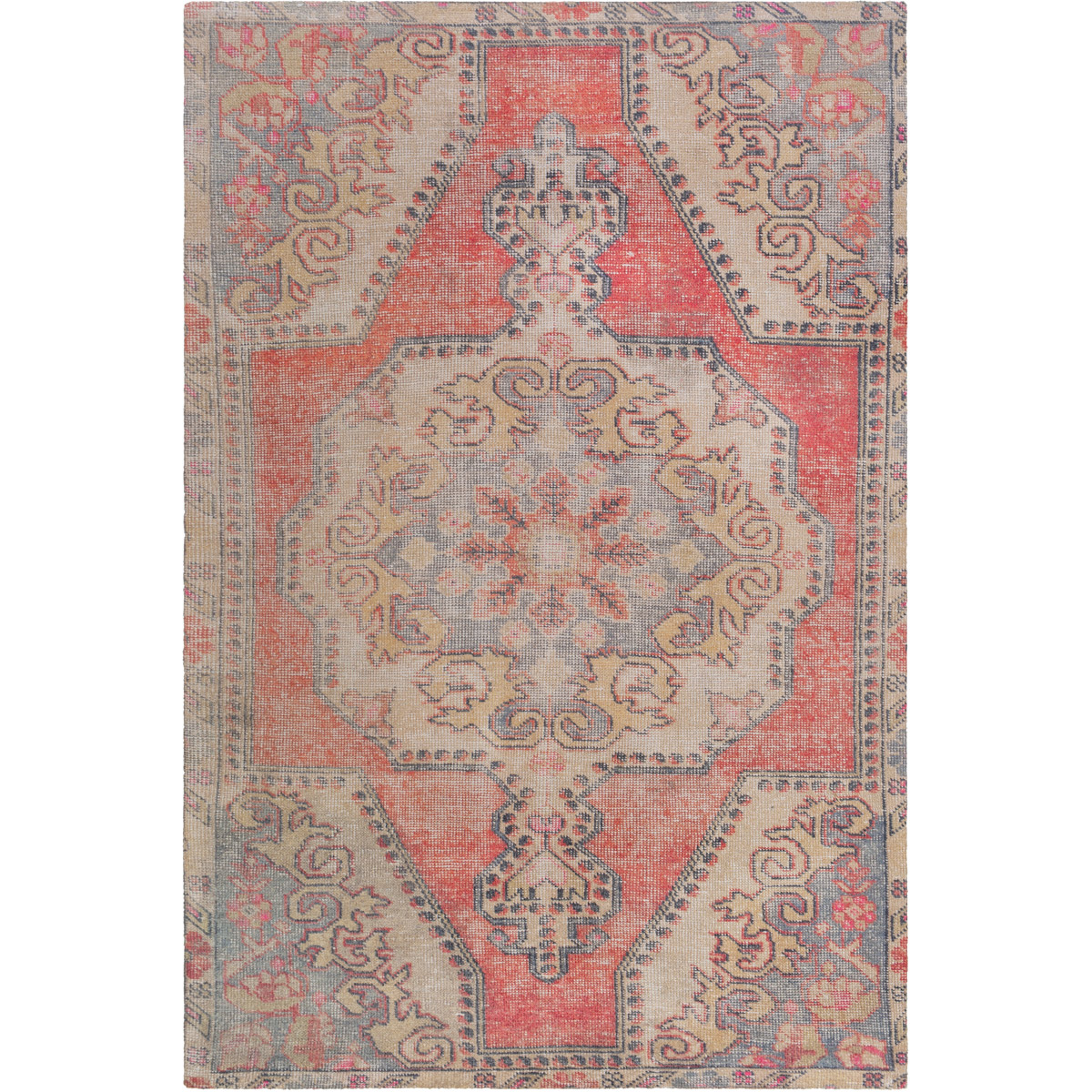 Surya UNQ2315-264 Unique 48 X 30 inch Red Rug in 2 x 4, Rectangle