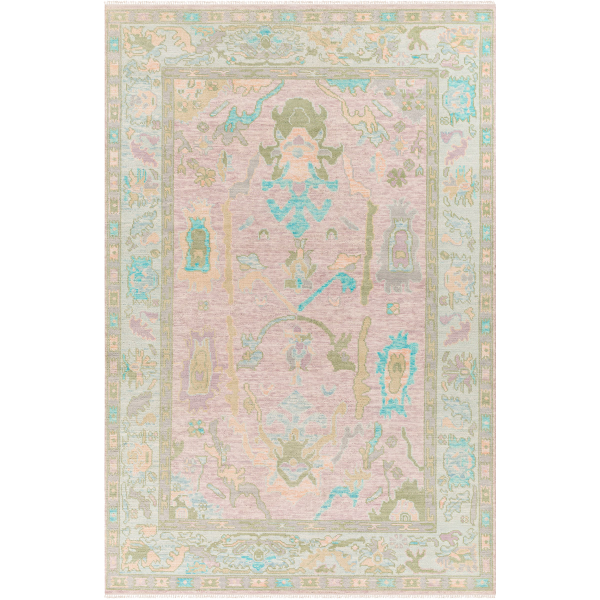Surya USK2302-23 Ushak 36 X 24 inch Light Blue Rug in 2 x 3, Rectangle