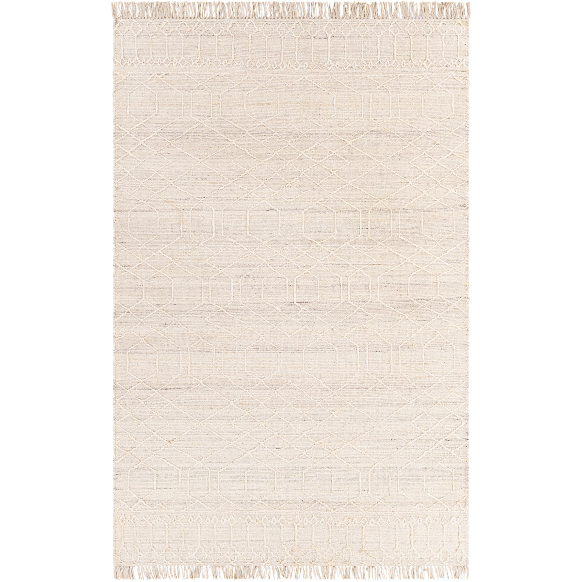 WTF2303-81012 8 ft. 10 in. x 12 ft. Watford Hand Woven Rectangle Rug - Beige & Light Gray