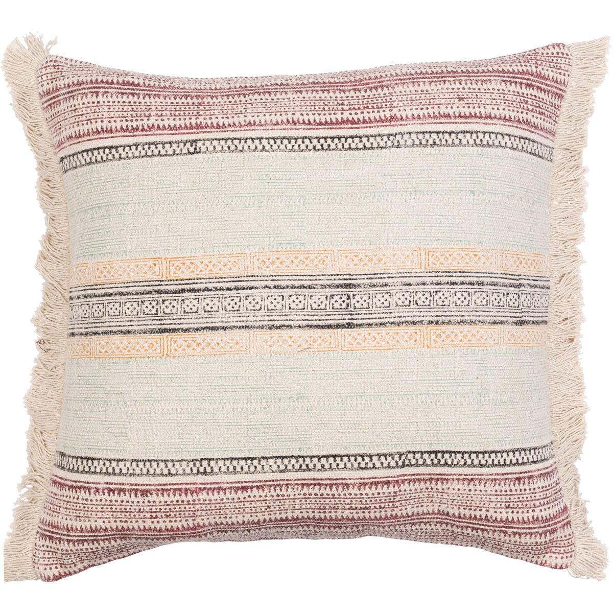 Surya ZEN001-2222P Zendaya 22 inch Burgundy Pillow Kit in 22 x 22, Square