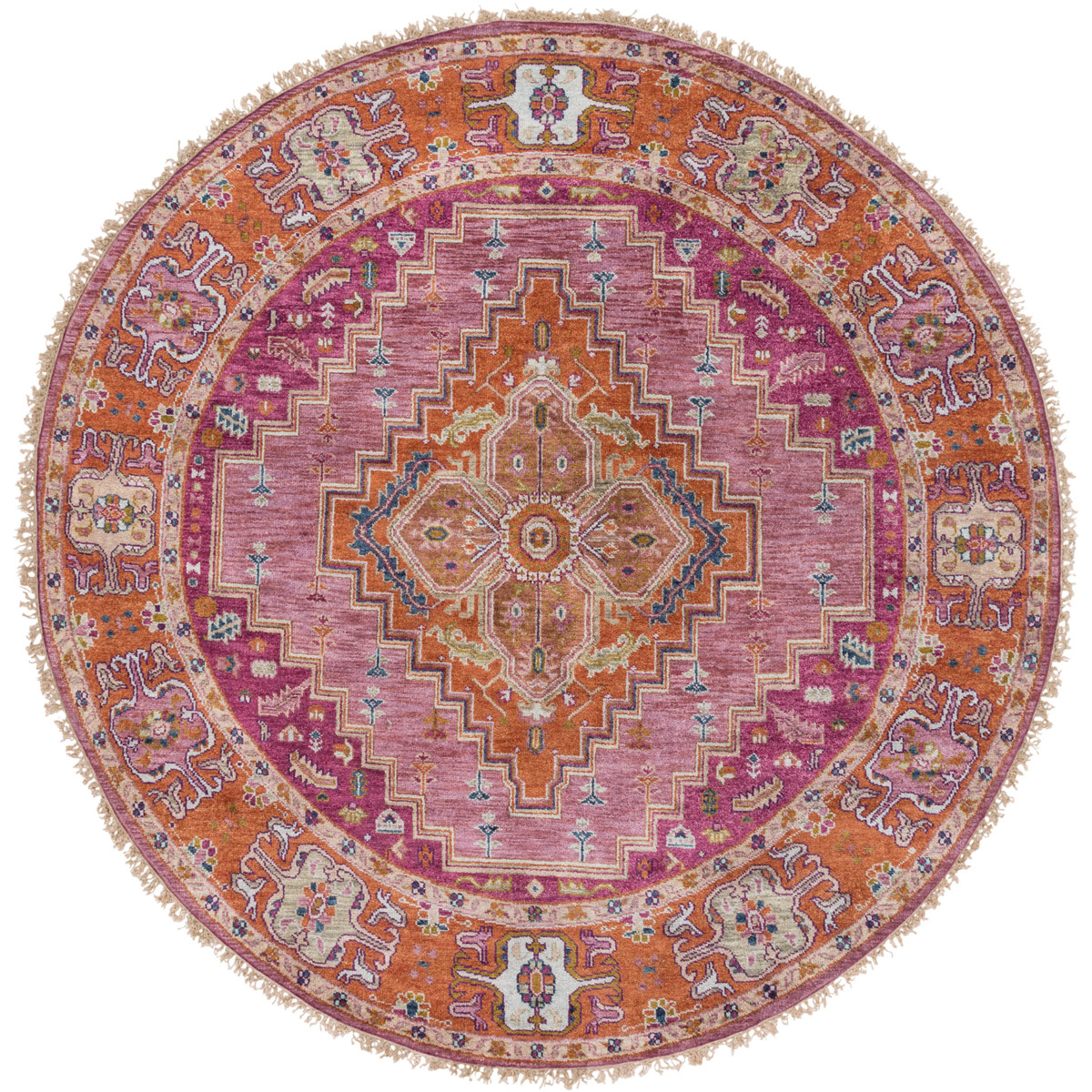 Surya ZEU7820-10RD Zeus 120 X 120 inch Plum Rug in 10 Ft Round, Round
