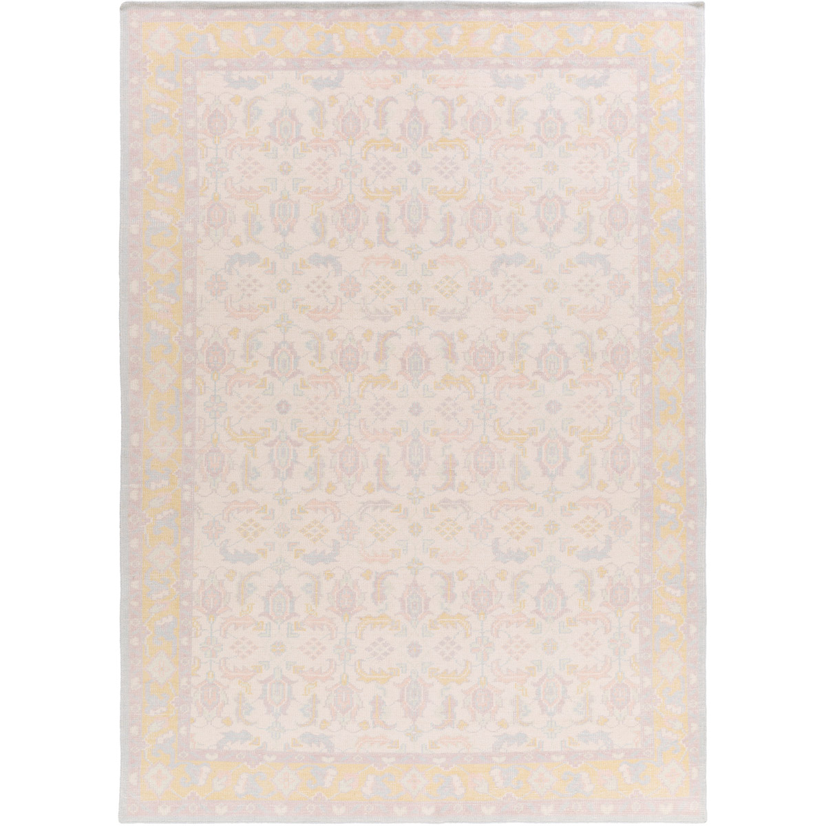 Surya ZHA4041-3656 Zahra 66 X 42 inch Beige, Light Gray, Wheat, Denim, Rose, Emerald Rug
