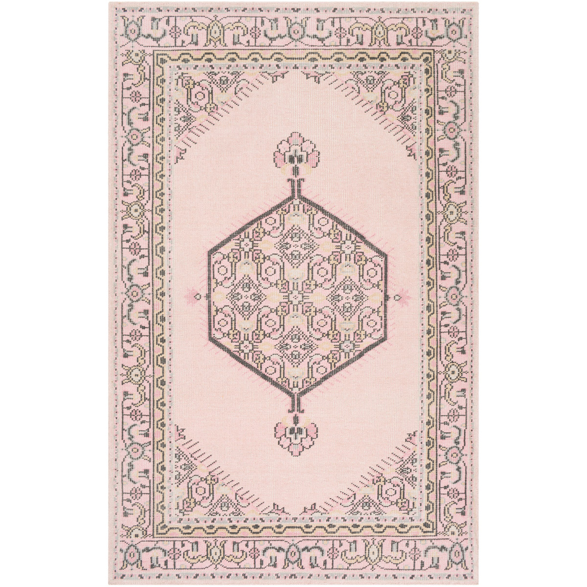 Surya ZHA404923 Zahra 36 X 24 inch Pale PinkCharcoalMedium GrayIvoryBlush Rugs