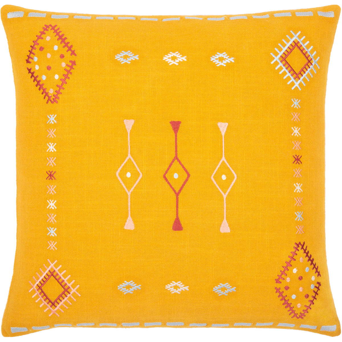 ZIN001-2222P 22 x 22 in. Zina ZIN-001 Pillow Cover with Polyester Insert, Multi Color