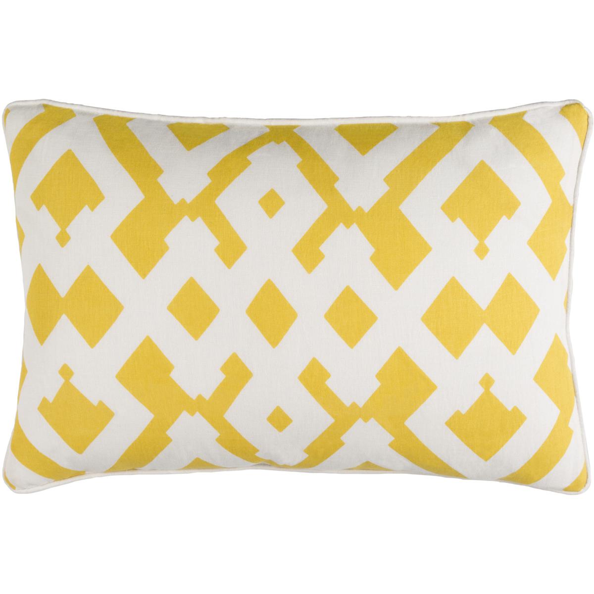 Surya ZZG003-1320P Large Zig Zag 20 X 13 inch Cream/Mustard Lumbar Pillow in 13 x 20