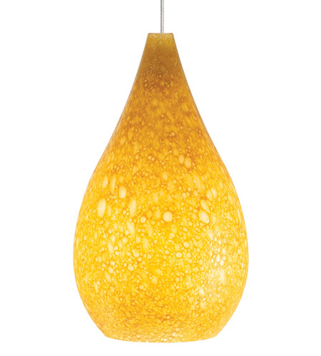Tech Lighting 700MPBRUAS-LEDS830 Brulee LED 4 inch Satin Nickel Low-Voltage Pendant Ceiling Light in Amber, Monopoint