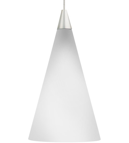 Tech Lighting 700FJCONWC-LEDS830 Cone LED 4 inch Chrome Low-Voltage Pendant Ceiling Light in White, FreeJack