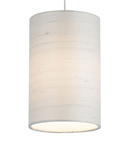Tech Lighting 700FJFABWS-LEDS830 Fab LED 5 inch Satin Nickel Low-Voltage Pendant Ceiling Light in White, FreeJack