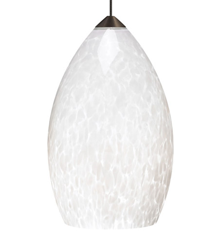 Tech Lighting 700FJFIRYWC-LEDS830 Firefrit LED 5 inch Chrome Low-Voltage Pendant Ceiling Light in White Frit, FreeJack