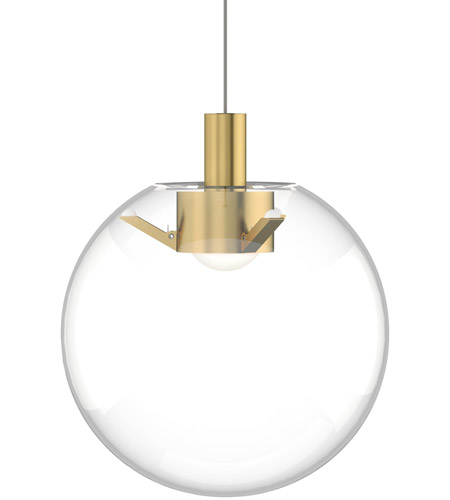 Tech Lighting 700MOPLNCNB-LED930 Sean Lavin Mini Palona LED 8 inch Natural Brass Pendant Ceiling Light in MonoRail