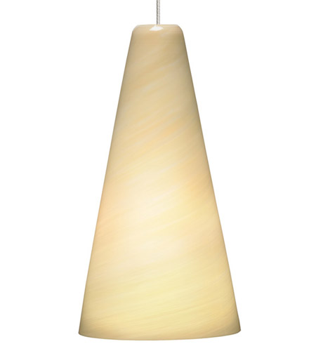 Tech Lighting 700MPTAZCC-LEDS830 Taza LED 4 inch Chrome Low-Voltage Pendant Ceiling Light in Cream, Monopoint