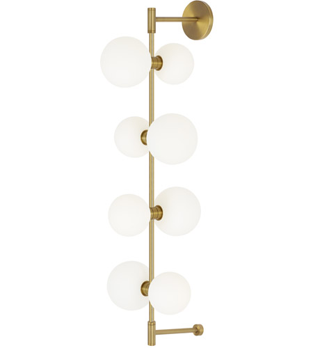 Tech Lighting 700MDWS3GRS Sean Lavin ModernRail LED 13 inch Aged Brass Wall Light in 24V Surface Canopy, Glass Orbs