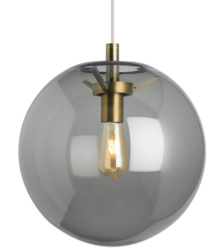 Tech Lighting 700TDPLNPKR-LED927 Sean Lavin Palona LED 14 inch Aged Brass Pendant Ceiling Light in LED 90 CRI 2700K, Smoke Glass photo