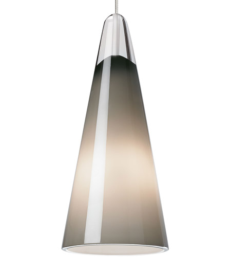 Tech Lighting 700MPSLNKS-LEDS830 Selina LED 4 inch Satin Nickel Low-Voltage Pendant Ceiling Light in Smoke, Monopoint