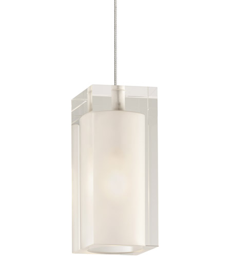 Tech Lighting 700MOSLDFC-LEDS830 Solitude LED 3 inch Chrome Low-Voltage Pendant Ceiling Light in Frost, MonoRail