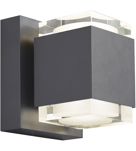 Tech Lighting 700OWVOT8406HUDUNVSSP Sean Lavin Voto LED 6 inch Charcoal Outdoor Wall Light in LED 80 CRI 4000K, Surge Protection, Uplight/Downlight