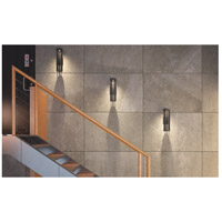 Tech Lighting 700OWTUR83018CZUNVSSP Sean Lavin Turbo LED 18 inch Bronze Outdoor Wall Light in LED 80 CRI 3000K, Surge Protection TechOutdoor_TurboWall_Charcoal_Staircase.jpg thumb