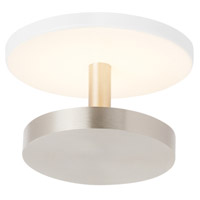 Tech Lighting 700FMCTC6WS-LED927 Centric LED 4 inch White and Satin Nickel Semi Flush Ceiling Light thumb