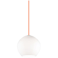 Tech Lighting 700TDCLOPMWOW Cleo 1 Light 10 inch White Pendant Ceiling Light in White with Orange cord, White & Orange thumb