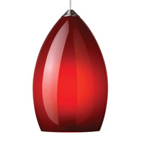 Tech Lighting 700FJFIRFRS Firefrost 1 Light 5 inch Satin Nickel Low-Voltage Pendant Ceiling Light in Red, FreeJack, Halogen thumb