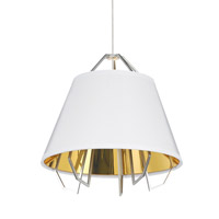 Tech Lighting 700KLMATCWGSS-LED930 Artic LED 8 inch Satin Nickel Low-Voltage Pendant Ceiling Light in Gloss White, Gold, Kable Lite photo thumbnail