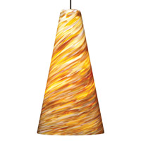 Tech Lighting 700MPTAZAS-LEDS830 Taza LED 4 inch Satin Nickel Low-Voltage Pendant Ceiling Light in Amber, Monopoint photo thumbnail