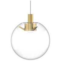 Tech Lighting 700MOPLNCNB-LED930 Sean Lavin Mini Palona LED 8 inch Natural Brass Pendant Ceiling Light in MonoRail thumb