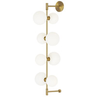 Tech Lighting 700MDWS3GRS Sean Lavin ModernRail LED 13 inch Aged Brass Wall Light in 24V Surface Canopy, Glass Orbs thumb