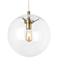 Tech Lighting 700TDPLNPCR Sean Lavin Palona 1 Light 14 inch Aged Brass Pendant Ceiling Light in Incandescent, Clear Glass thumb