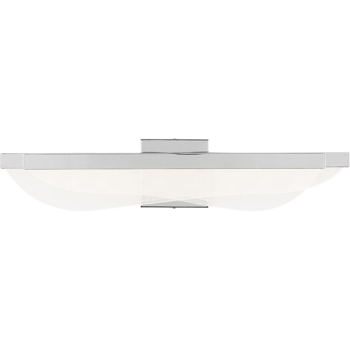 Visual Comfort Modern Collection 700BCNYR25N-LED930-277 Sean Lavin Nyra LED 24.7 inch Polished Nickel Bath Light Wall Light in LED 90 CRI 3000K 277V,