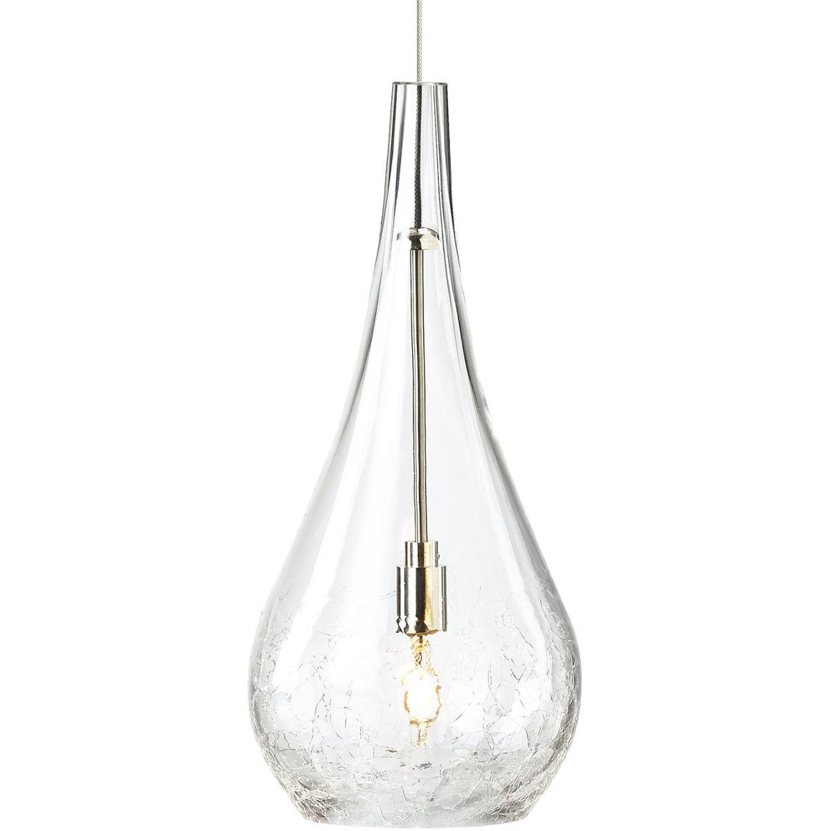 Visual Comfort Modern Collection 700FJSEGCS Sean Lavin Seguro 1 Light 12 Satin Nickel Low-Voltage Pendant Ceiling Light in FreeJack, Clear Glass