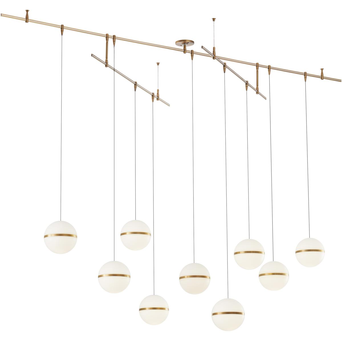 Visual Comfort Modern Collection 700HNE9NB-LED930S Sean Lavin Mini Hanea LED Natural Brass Chandelier Ceiling Light