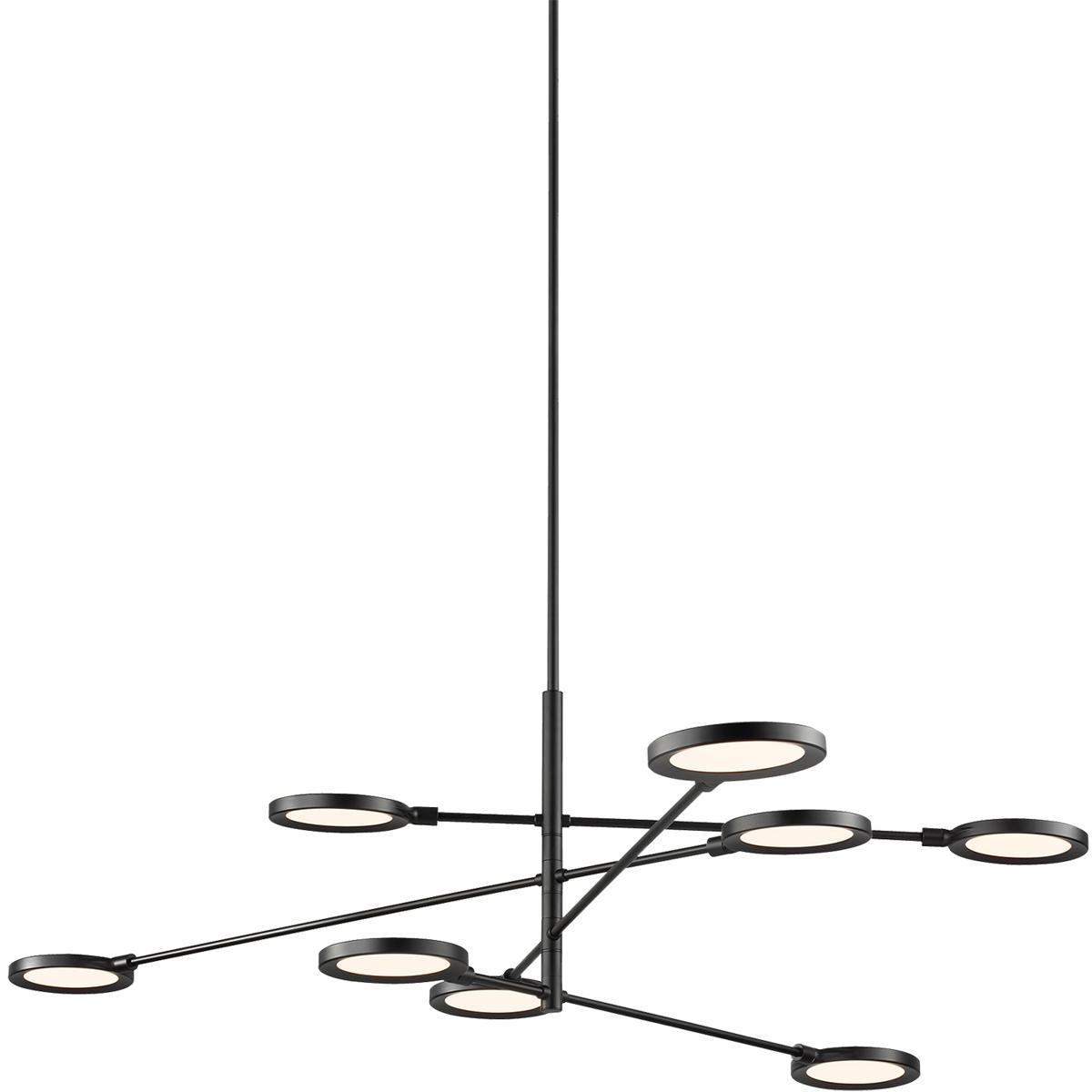 Visual Comfort Modern Collection 700LSSPCTB-LED930-277 Spectica LED 52.9 inch Matte Black Linear Chandelier Ceiling Light in LED 90 CRI 3000K 277V, In